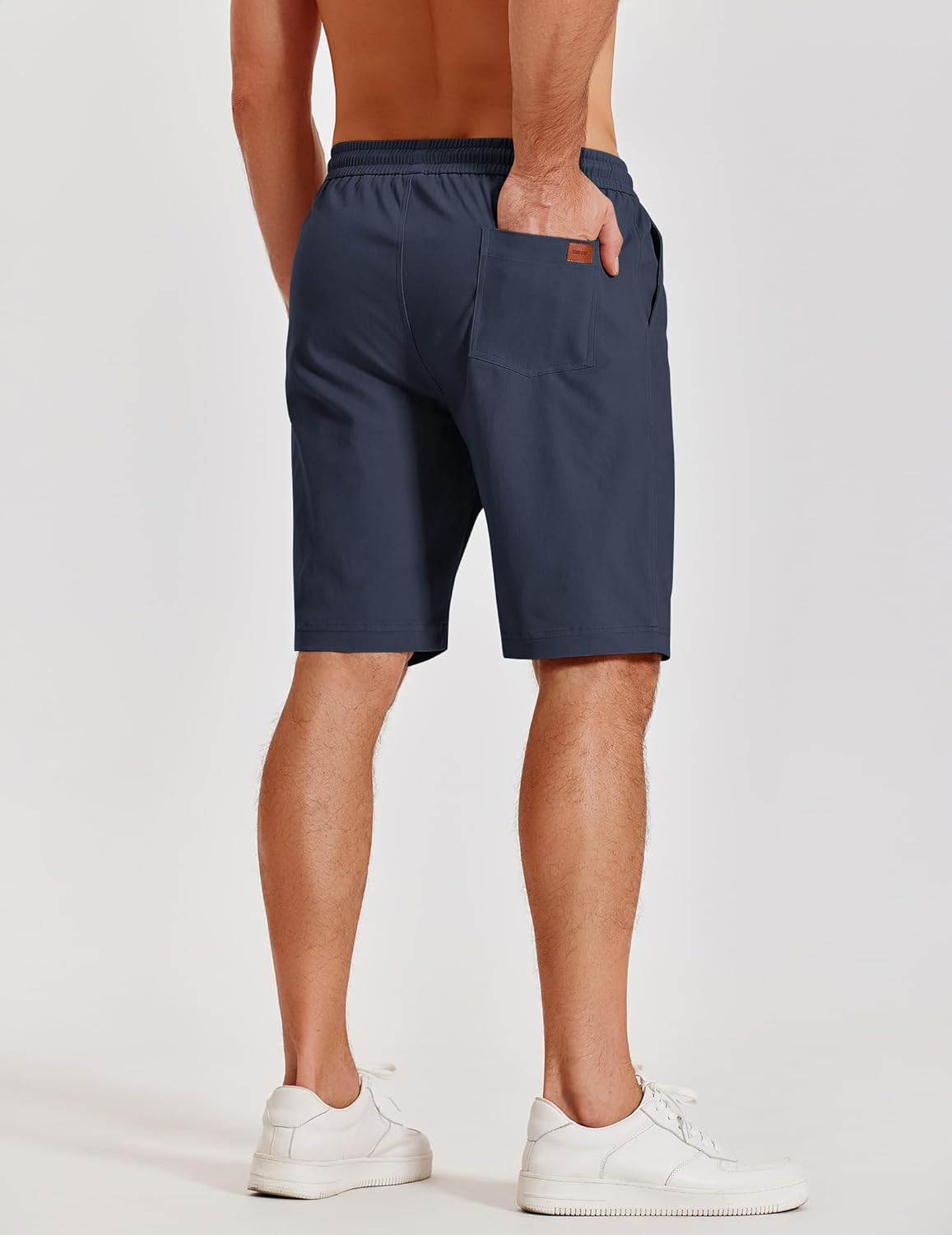 COOFANDY Mens Casual Shorts Cotton Elastic Waist Shorts Drawstring Summer Beach Shorts - Image 4