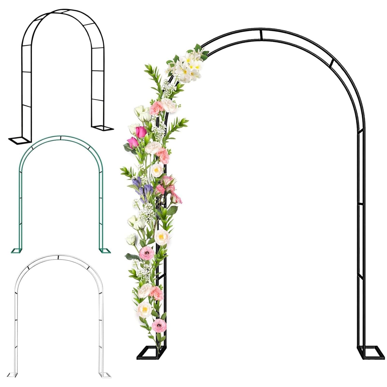 Wytrzymała metalowa pergola ogrodowa do roślin pnących, solidna krata, na wesela, imprezy i dekoracje zewnętrzne, idealna altana na eleganckie wydarzenia