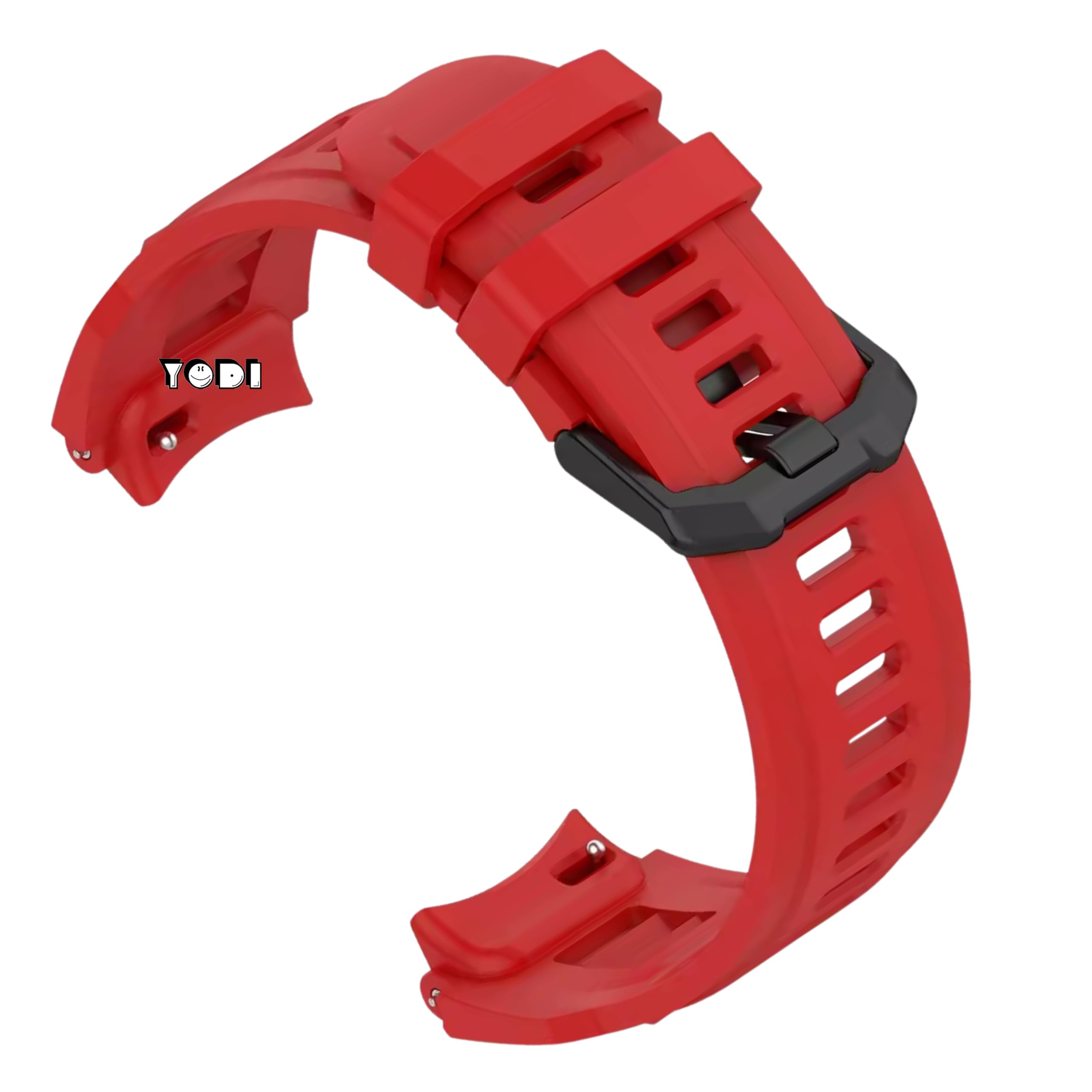 YODI Sporty Silicone watch Strap Band Compatible With Amazfit t rex 3 pro watch strap Smart Watch Only Compatible For Amazfit Smartwatch Strap, uses for Men. (Red, T-REX 3 PRO 48MM)-picture-30