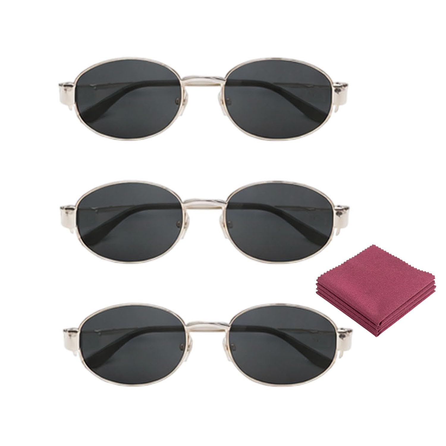 sai praseeda Unisex Classic Round Sunglasses |Pack of 3 | Multicolor | with Cleaning Cloth |UV Protection Lightweight Sun Glasses for Men & Women |Casual, Outdoor, Travel & Beach Eyewear-picture-21
