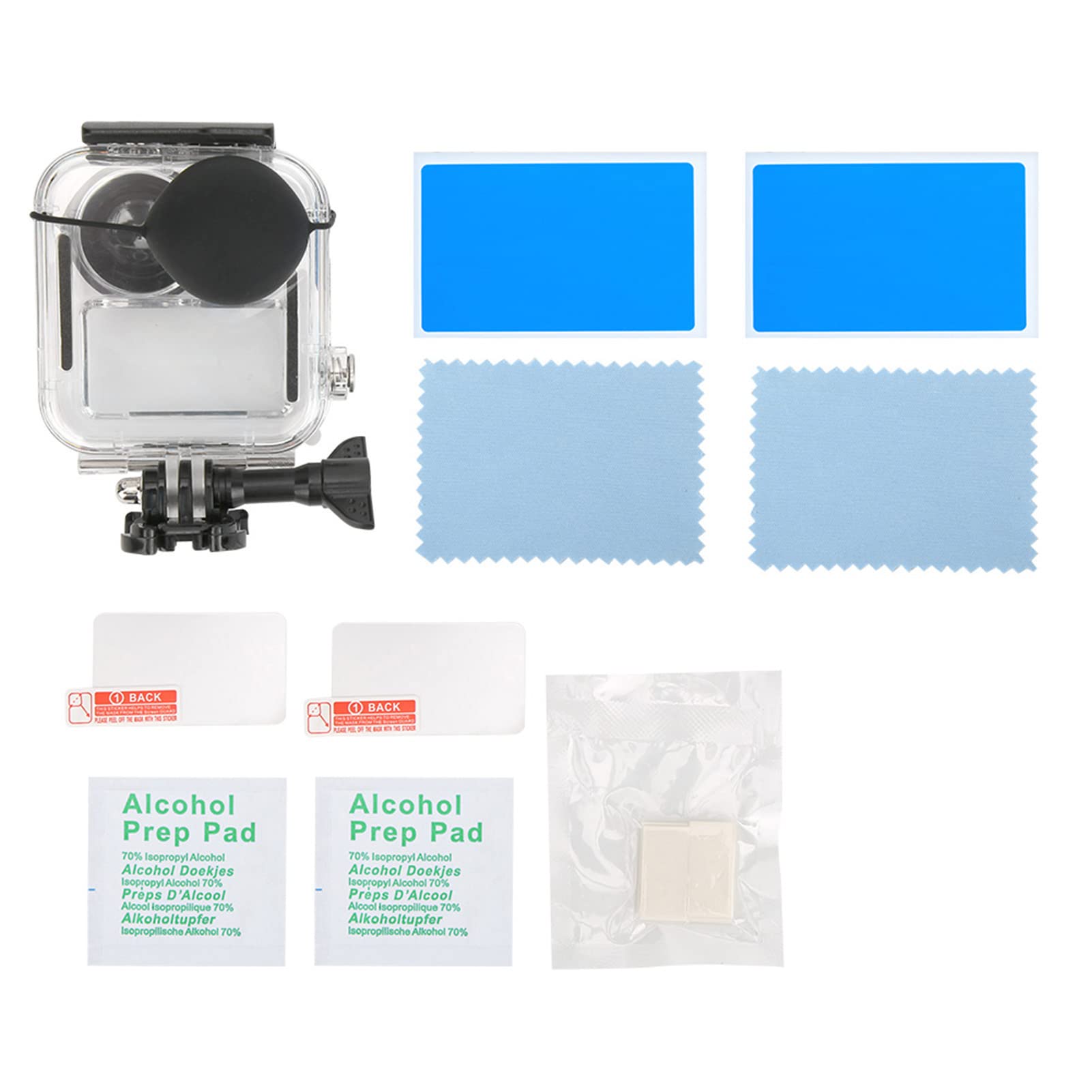 Set di Custodie Impermeabili per Fotocamera Protettiva Custodia Subacquea Anticaduta Resistente All'usura per Max 20M PC Subacqueo + Acciaio Inossidabile 316