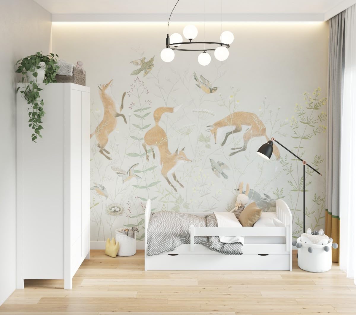 YappyLux łóżko dziecięce z szufladą, 160 cm, klasyczne łóżko pojedyncze, dla małych dzieci, rozmiar 160 x 80 cm, białe, bez szuflady