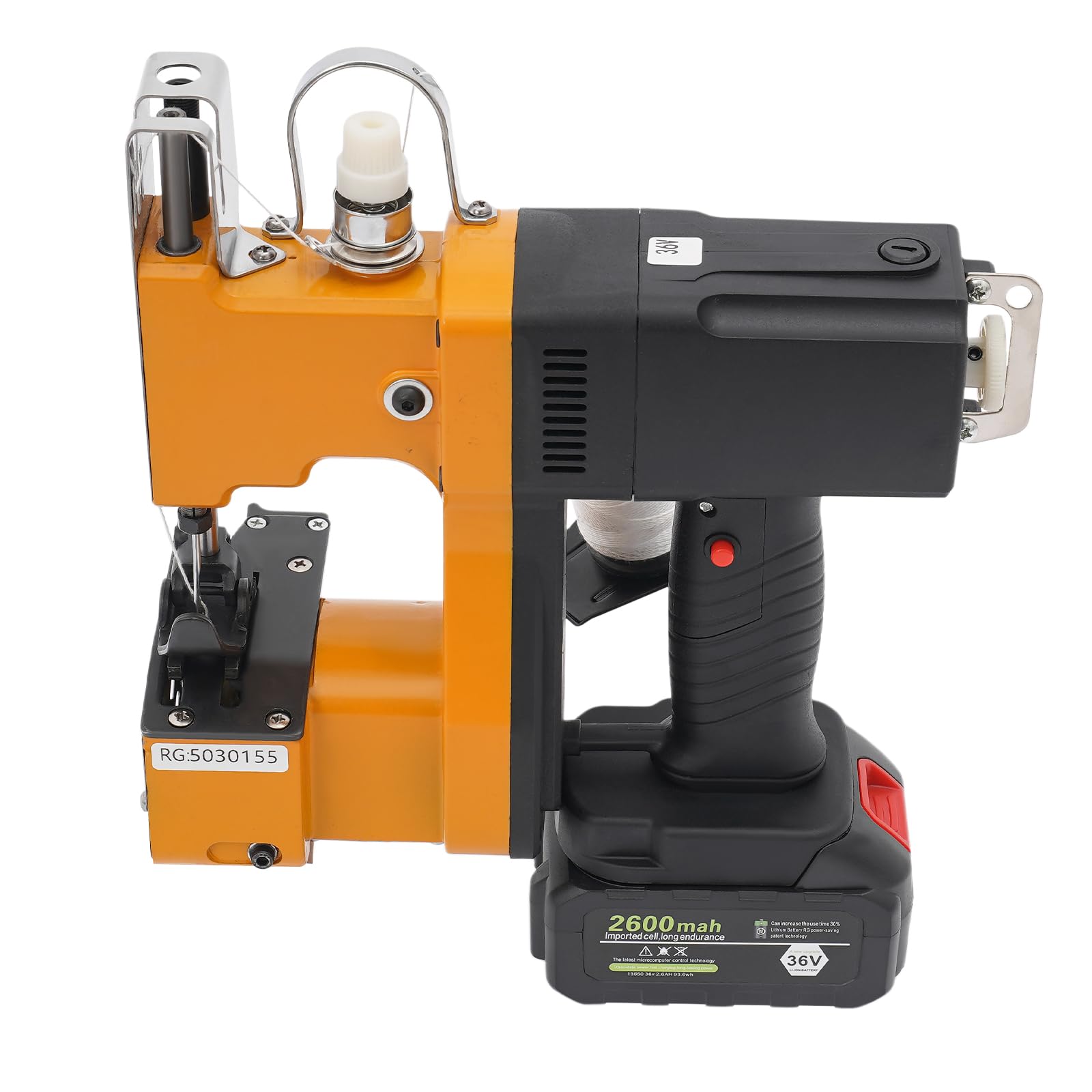 Macchina per sigillare sacchetto, macchina da cucire portatile, macchina da cucire GK9-350D con batteria al litio 36v2600ah 190 W, motore in rame - giallo