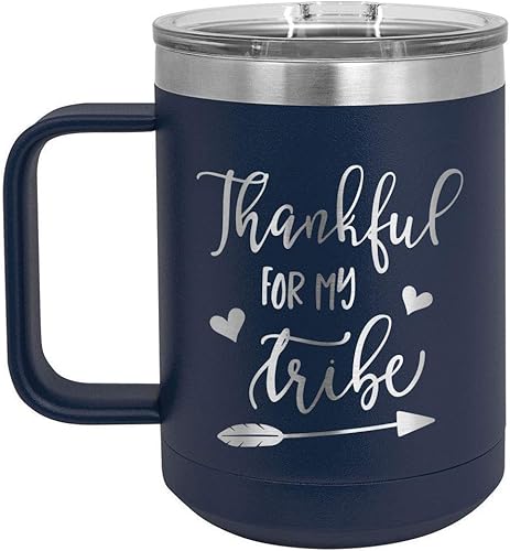 Miniatura 1 de Taza de café con tapa abatible para mi tribu de 15 onzas, con aislamiento, ideal para regalo de cumpleaños o Navidad de mujeres o hombres | Compare