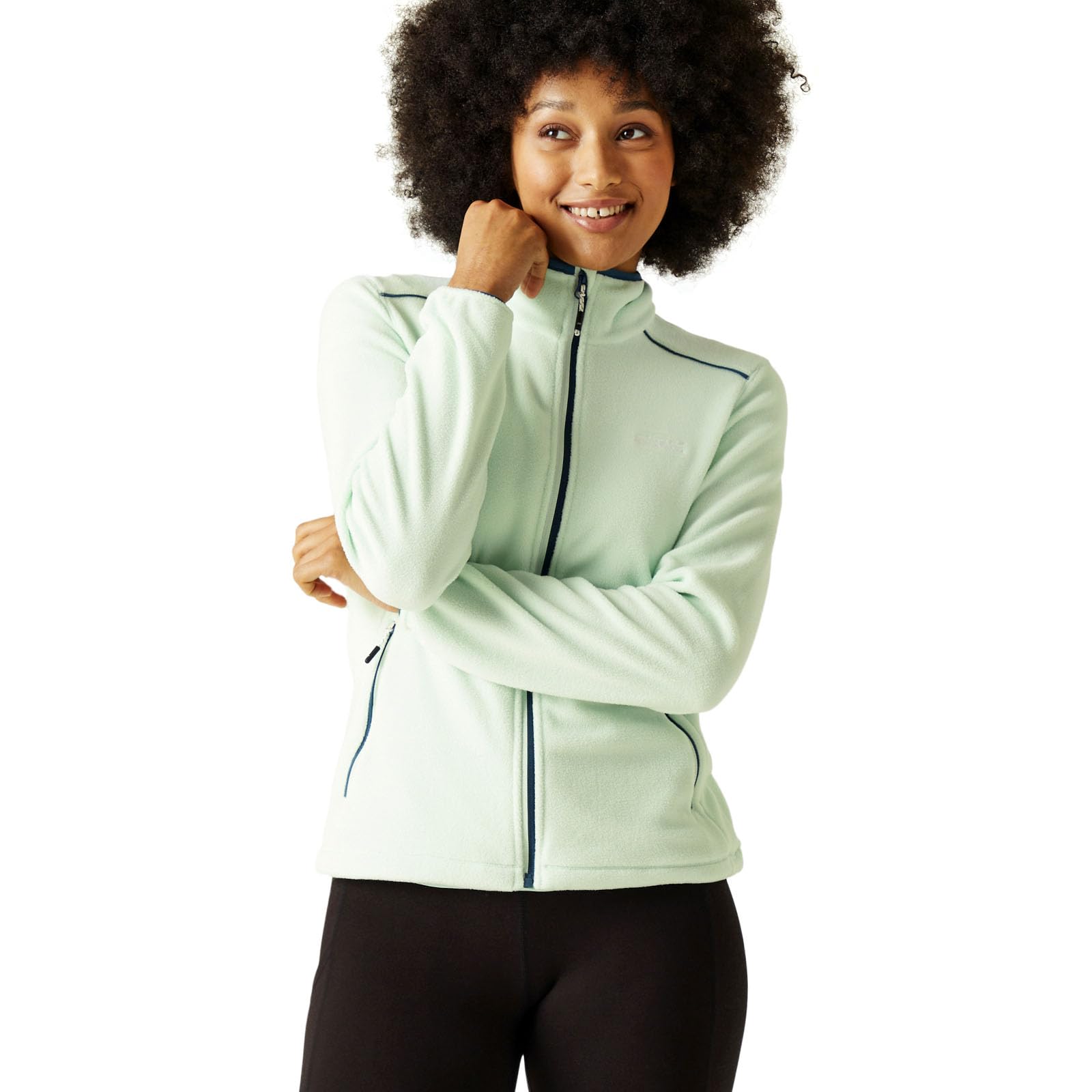 Regatta Womens Floreo IV Full Zip Soft Fleece Jacket - Bleached Aqua - 14