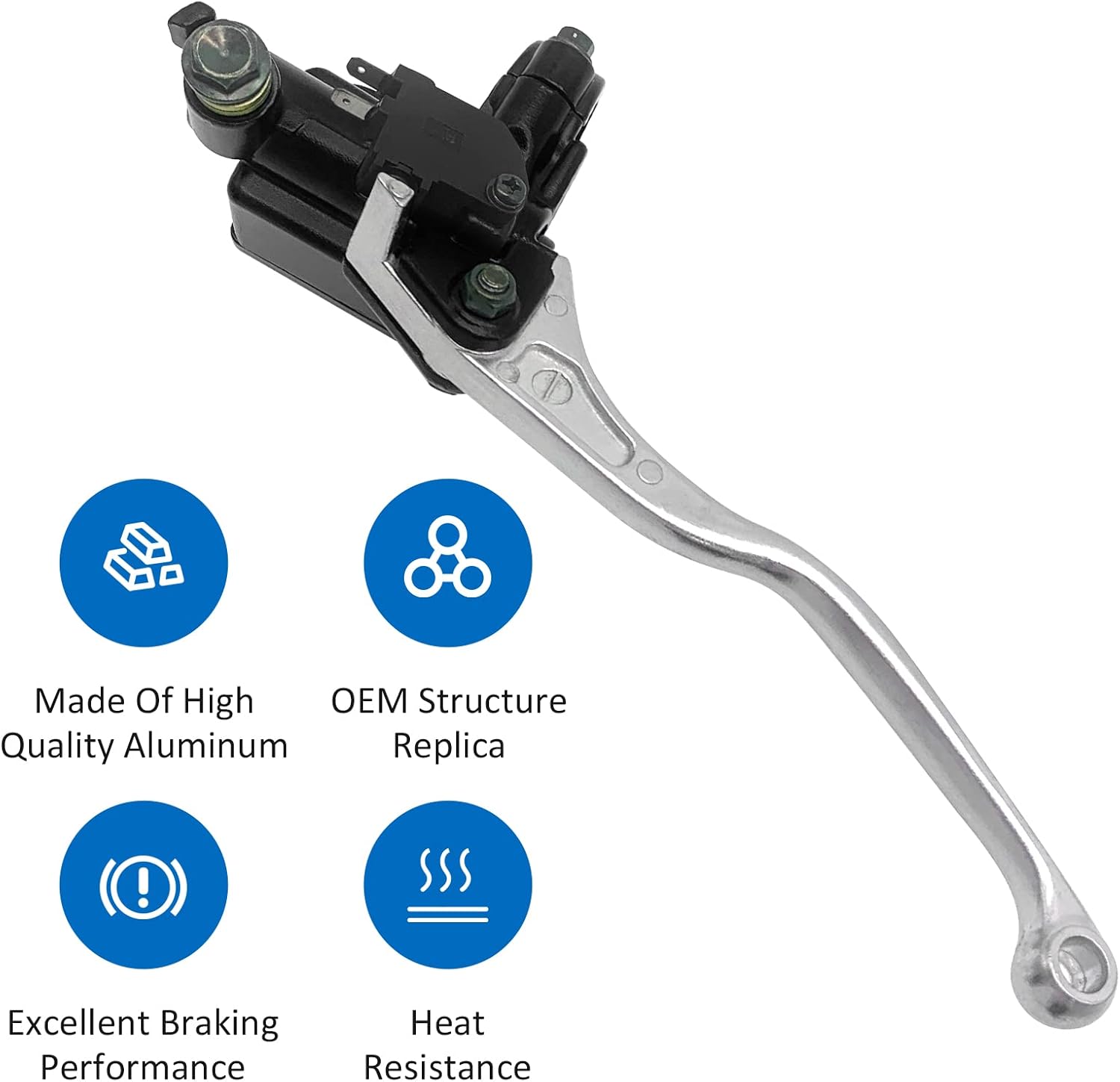 Brake master cylinder installed on an ATV