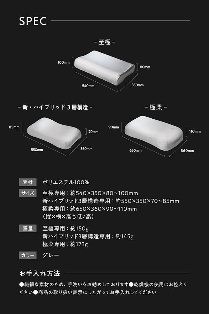 Amazon｜ヒツジのいらない枕 さらさら枕カバー グレー