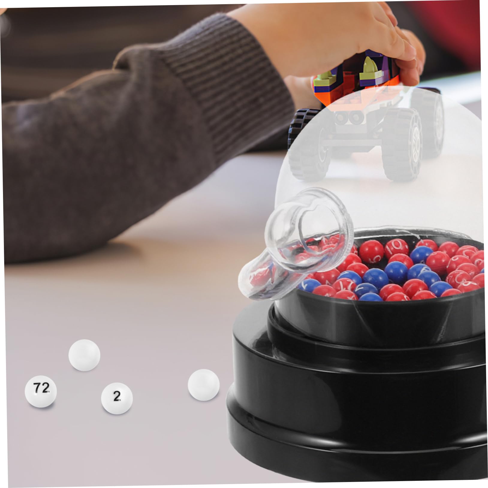 BESTonZON 300 Pièces Accessoires De Machine Boules De Loterie Remplacements De Boules De Bingo Mini Boules De Bingo Nuits De Bingo Jouets Boules De Shake Électrique Boule Porte-
