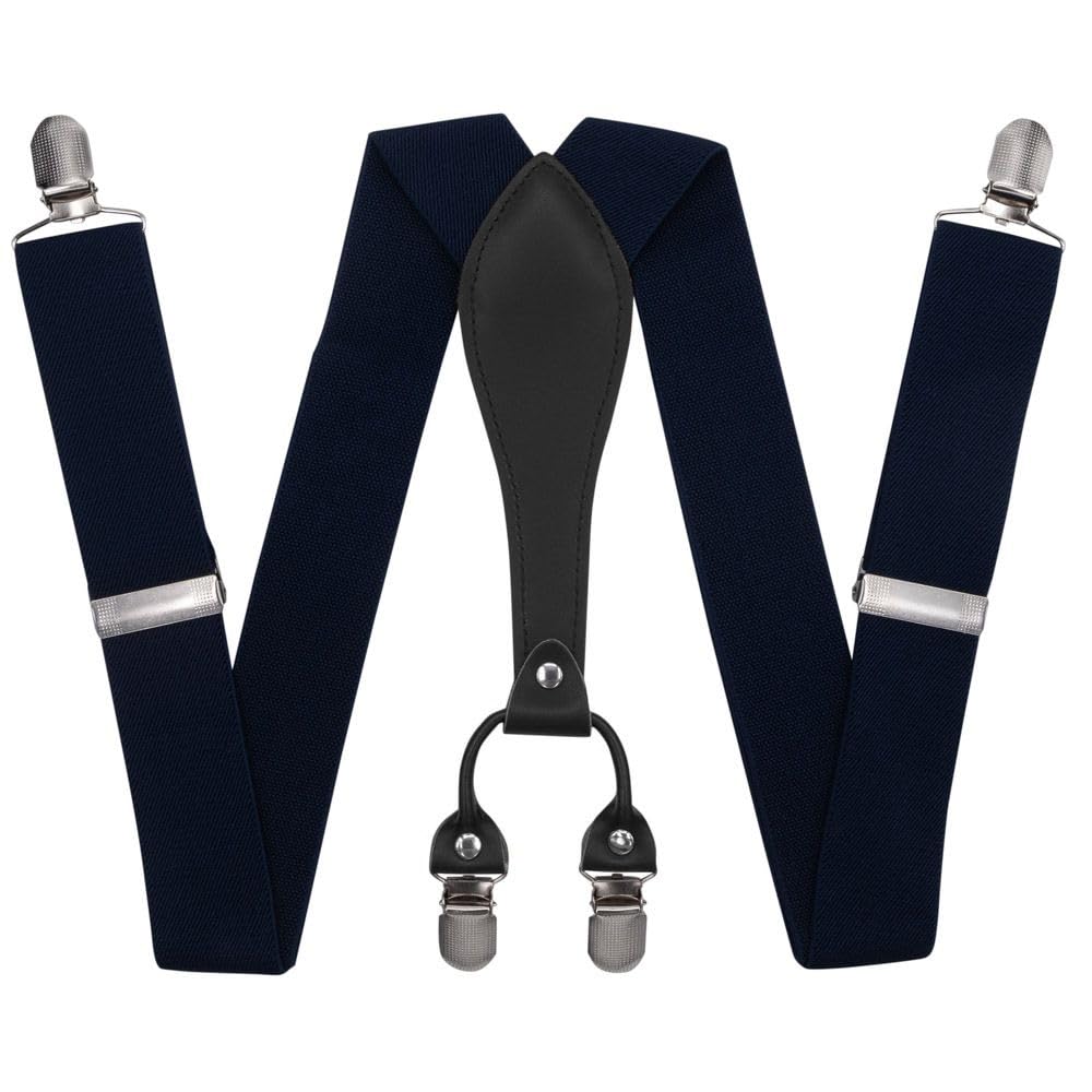 clothera Mens Vintage 3.5cm width Trouser Braces/Suspenders - Black-picture-50