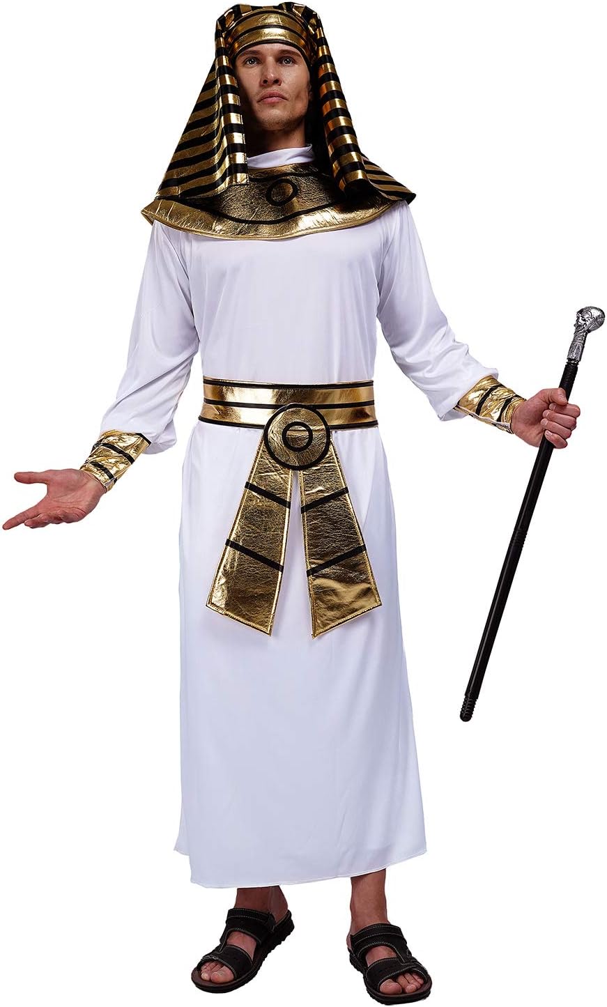 PGOND Adult Men's Egyptian Pharaoh Halloween Costume White