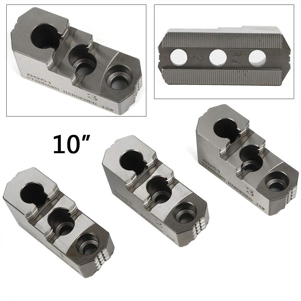 3Pcs Steel Jaws Set Hard Jaws for Kitagawa B-210 Type Lathe