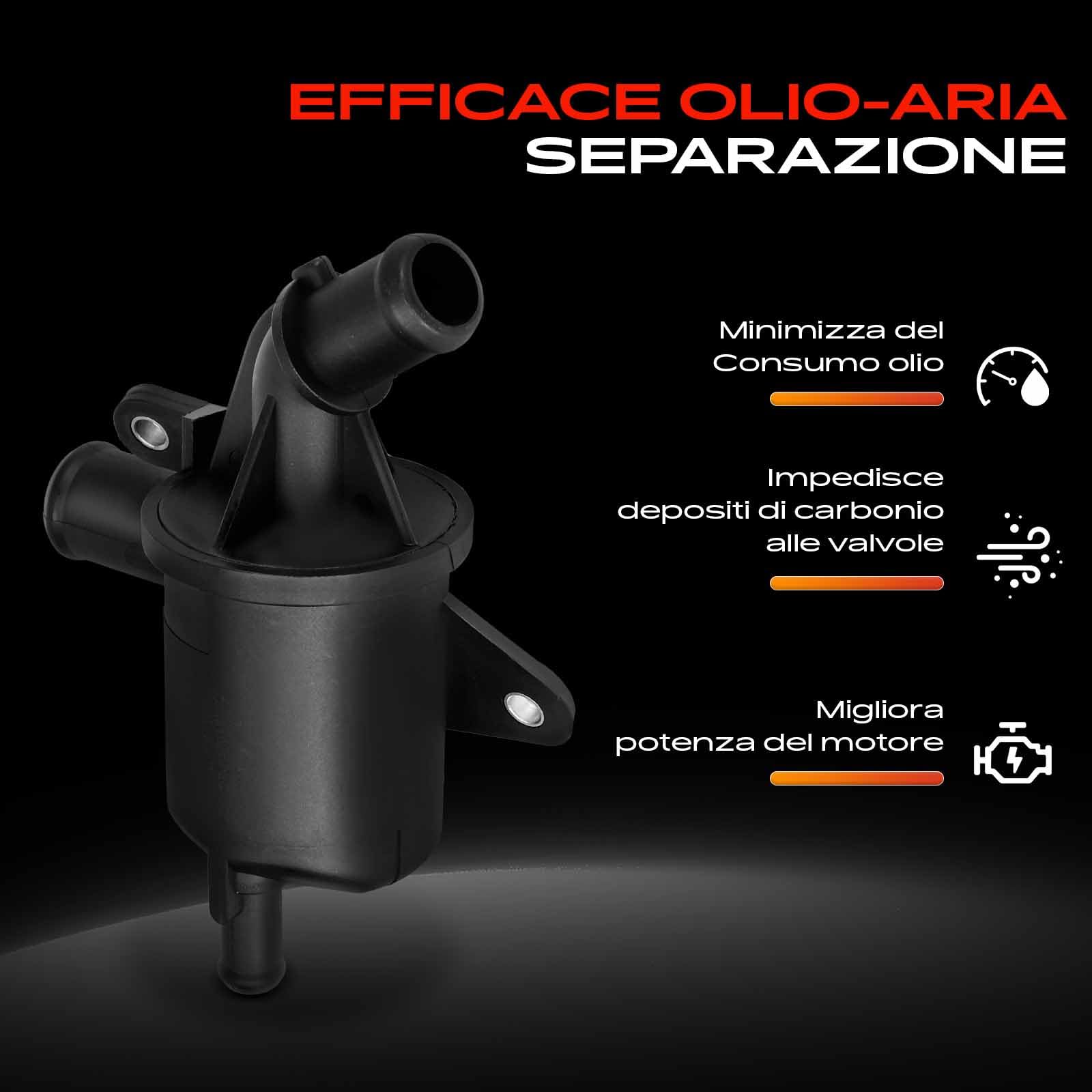 Frankberg Separatore Olio Sfiato del Basamento Compatibile con Cono 955 500 312 Grande Punto 199 Idea 350 169 Punto 188 Qubo 225 Musa 350 Ypsilon 843 Replace# 55185372
