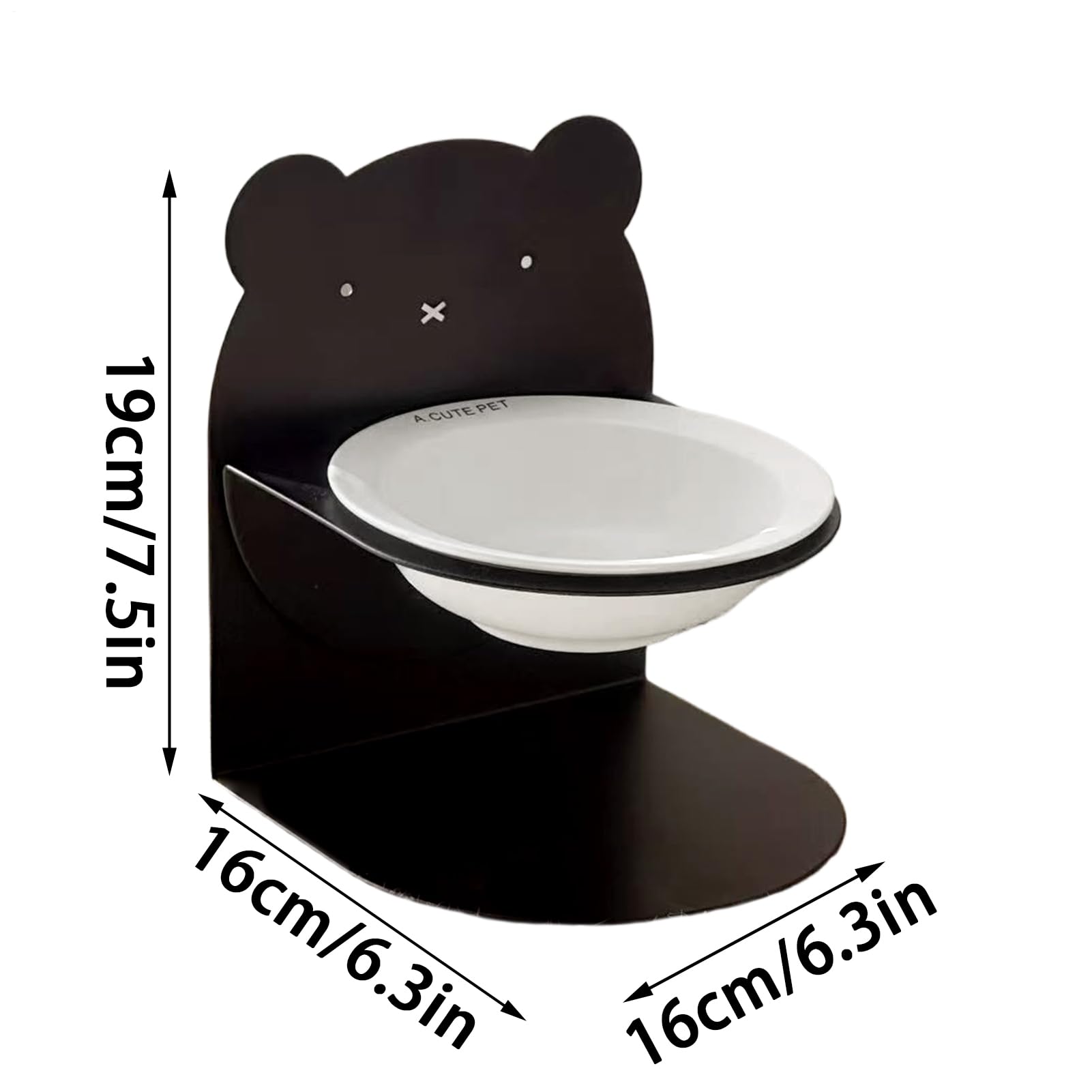 Gamelle pour Chat en céramique Plat incliné Anti-Renversement en céramique | Gamelle Anti-Glouton Chat Assiette régime alimentation saine animaux intérieur extérieur salon balcon