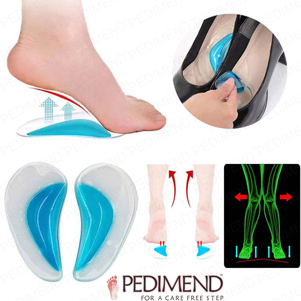 Pedimendtm 3 paia ortopediche inserti per archi caduti | arco pronazione supporti per piedi piatti | silica gel Foot Pad cuscino | soletta Ortottiche neuroma di Morton ammortizzatore
