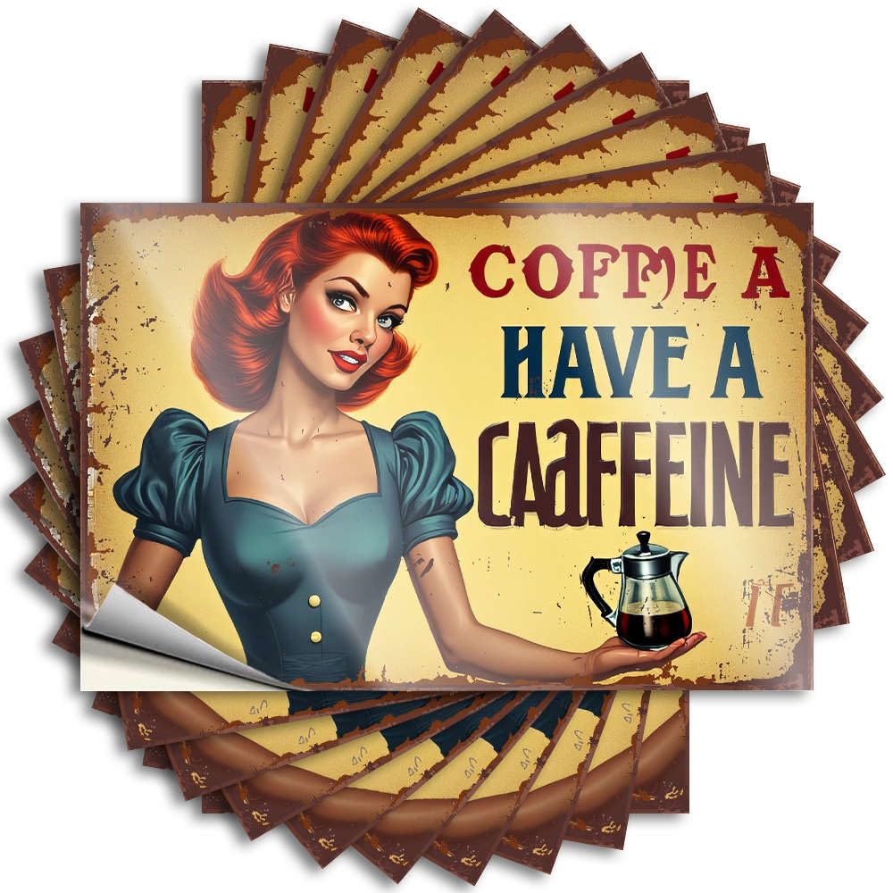 Decals - Sweet Bottle Coffee A Have A Caffeine for Mold Fun Stuff(6X9CM)