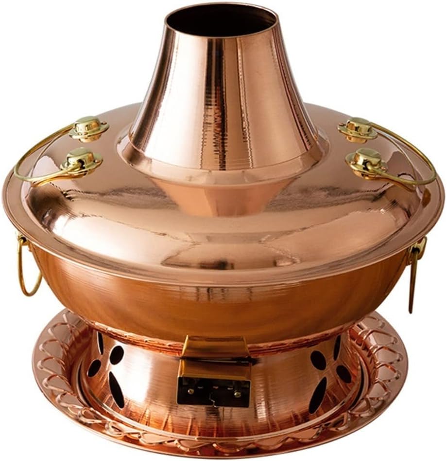 Olla Eléctrica de Fondue de Cobre 32cm para Hot Pot