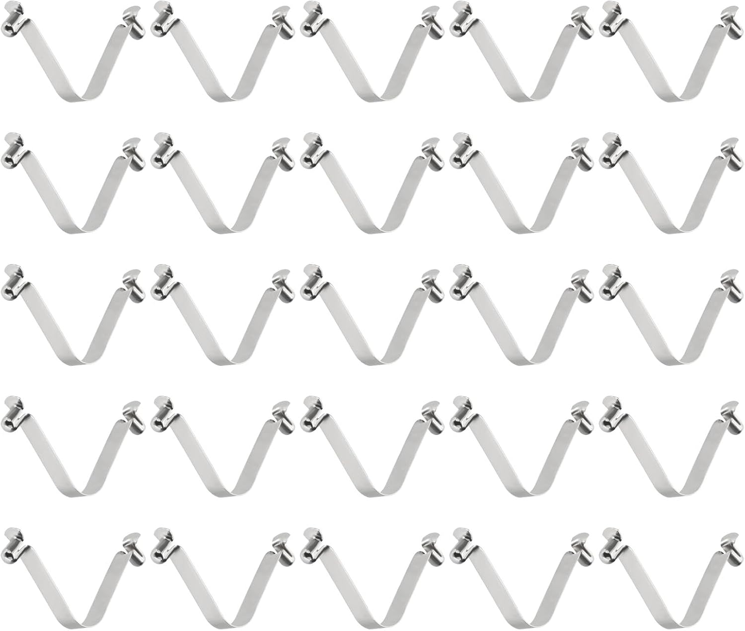 HARFINGTON Double Button Kayak Paddle Snap Spring Clip Spring Steel V-Shaped Hollow Lift Telescopic Locking Tube Pole Clips for Umbrella Camping