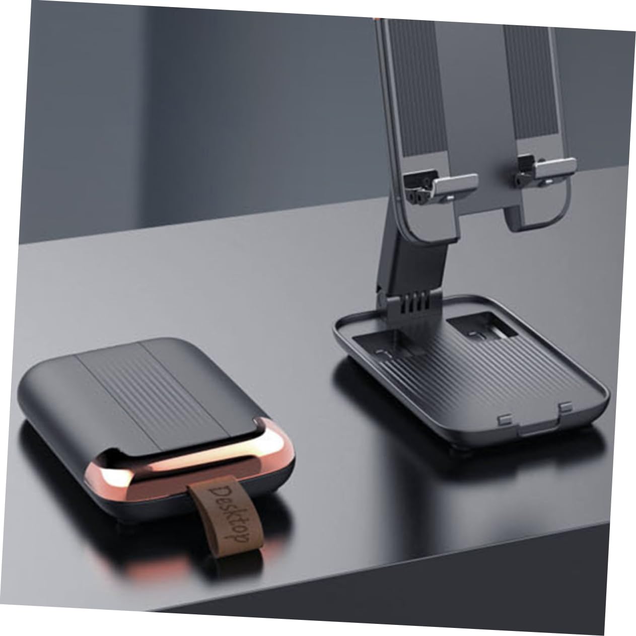 WOONEKY Soporte De Teléfono Móvil Plegable Soporte De Teléfono Ajustable para Escritorio Soporte De Escritorio De Teléfono Celular Tableta Portátil Soporte De Teléfono De Aleación De