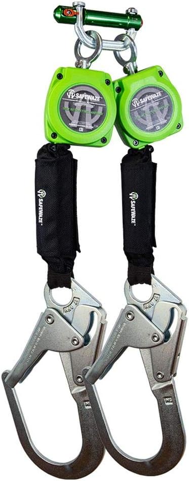 Safewaze 019-5054 6' Web Dual Leg Retractable with Steel Rebar Hooks & 9013 BWB