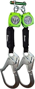 Safewaze 019-5054 6 Web Dual Leg Retractable with Steel Rebar Hooks & 9013 BWB