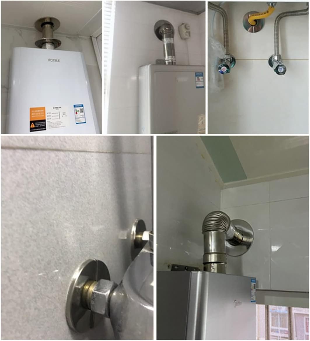 ECYC Ltd Wall Split Flange Stainless Steel Round Escutcheon Plate Self-adhesive, Floor and Ceiling Plate Cover Split Flange Repair Replacement Wall-mounted Water Pipe Cover for 172mm Diameter Pipe