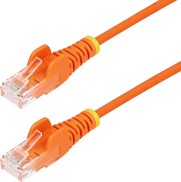 StarTech.com 20ft Orange Slim CAT6 Ethernet Cable, Snagless RJ45, LSZH, 28AWG Pure Bare Copper, Slim Network Patch Cable/Cord | HDMI to DVI Converters, HDMI to DVI Adapter