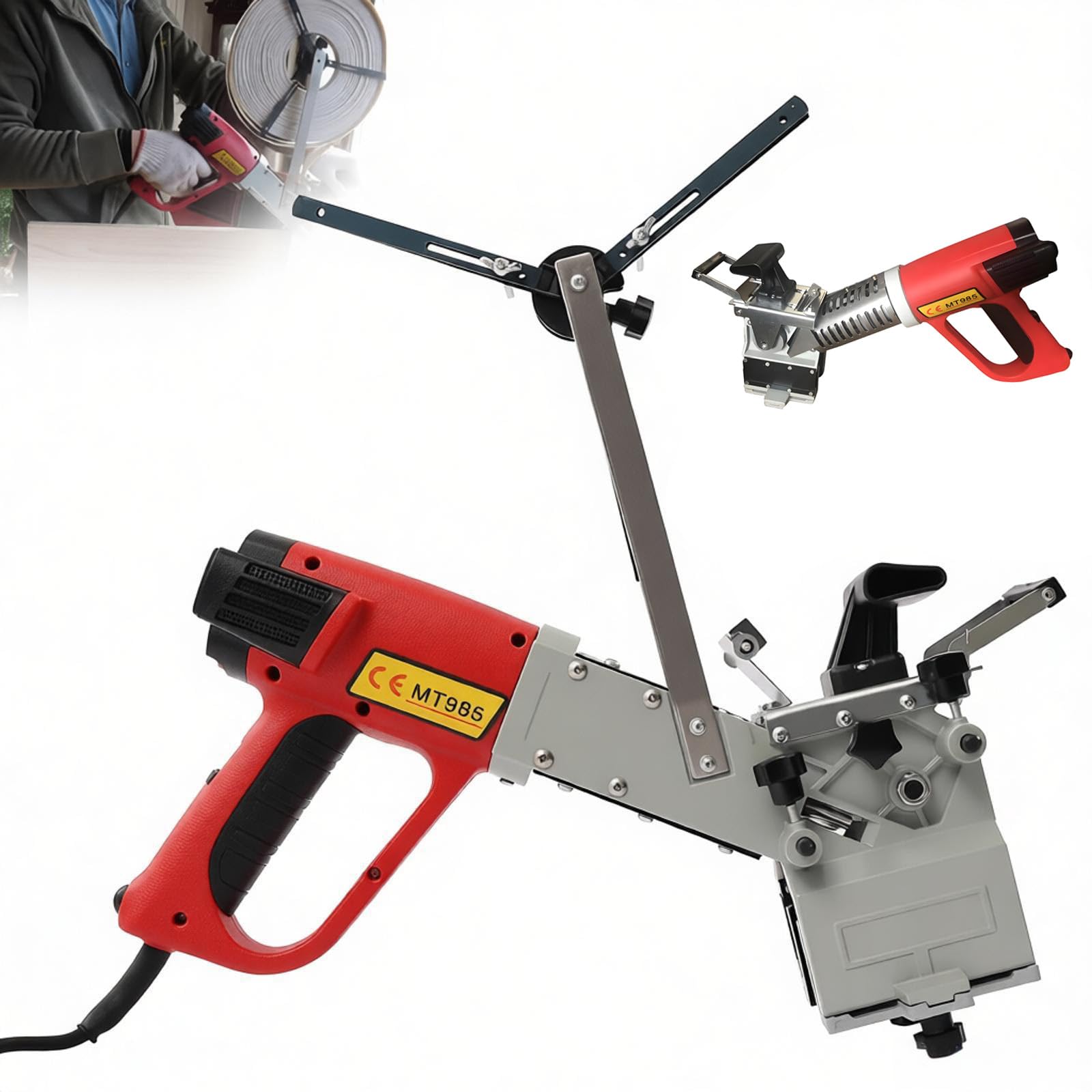 Htdre 2000W Edge Bander With Adjustable Temperature 50-610℃, Portable Woodworking Edge Banding Tool For Home & Construction