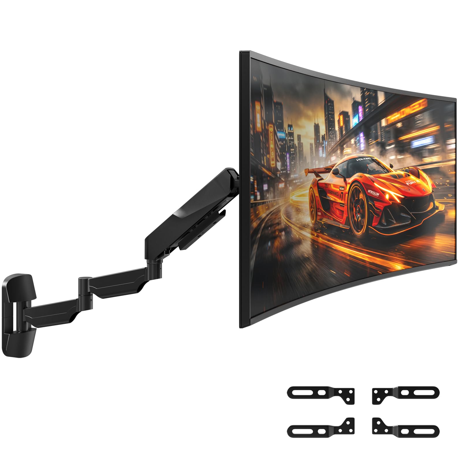 Support Écran Mural Extra Long pour Moniteur 17-45 Pouces