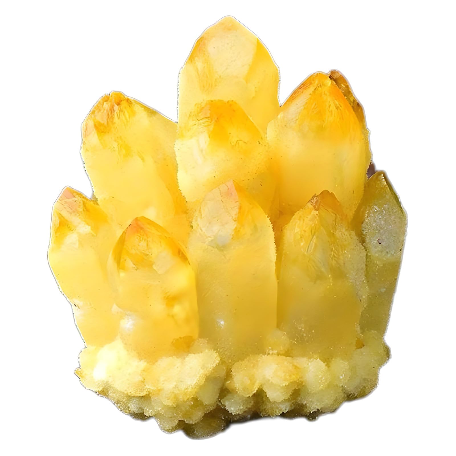 BJXKHFPIV Citrine Cluster Crystal Cluster, Yellow Crystal Rock,Crystal Stone Quartz Gemstone for Home Decoration Ornament,610~700g