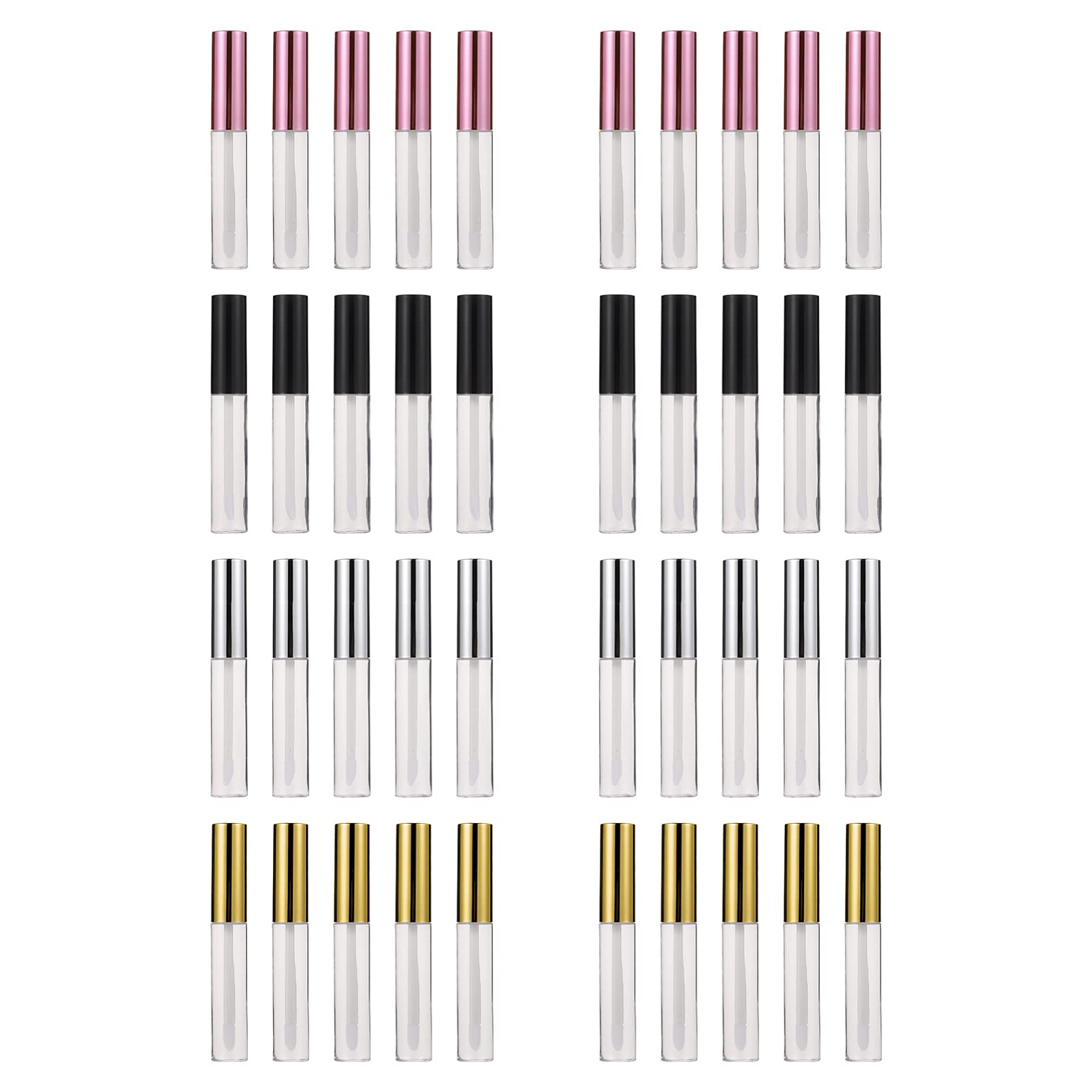 Tubetti Lucidalabbra 10ml Abs Riutilizzabili Ricaricabili 40 Pezzi | Chiusura Sicura, Formato da Viaggio, per Lip Balm e Ombretto, da Mettere in Borsa nel Beauty