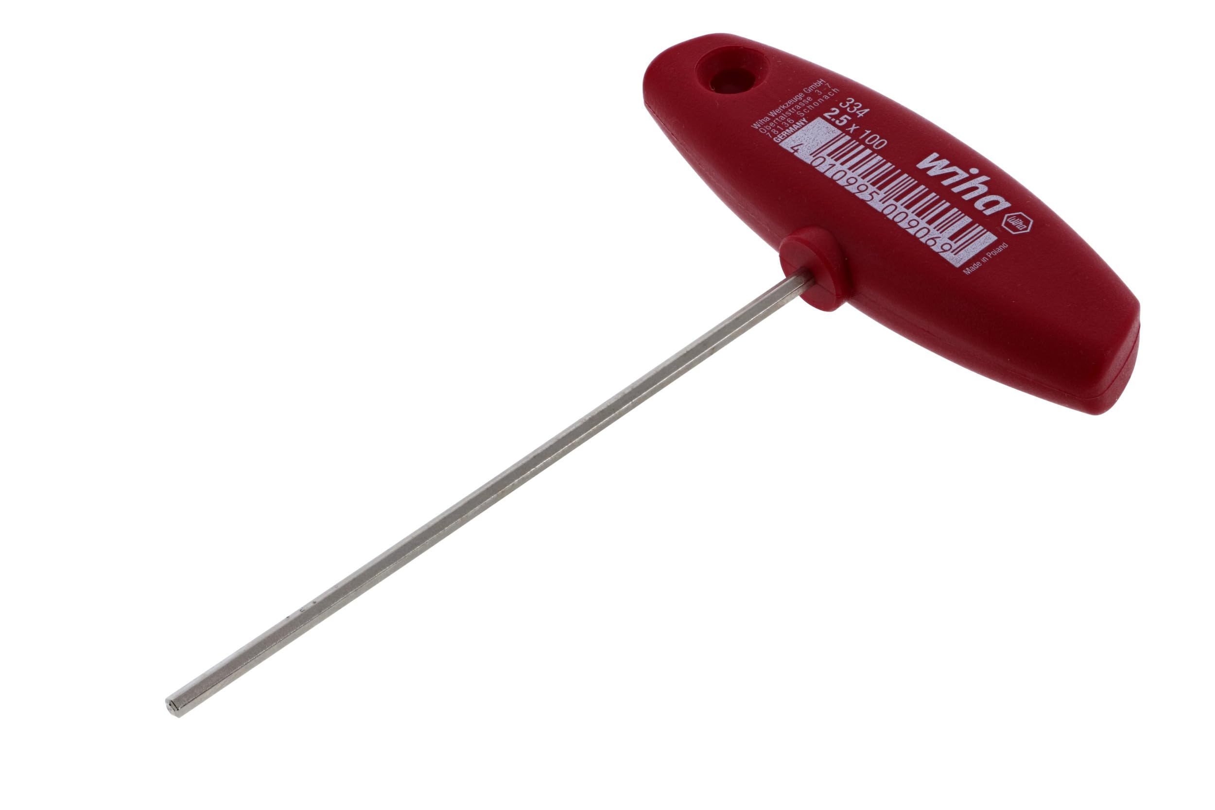 Wiha 33402 T-Handle Hex Key, 2.5 x 100mm