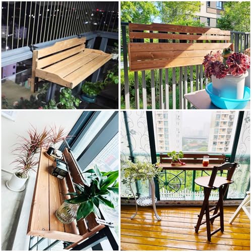 Table pliante de balcon compacte pour petit espace extérieur et balustrade - 7