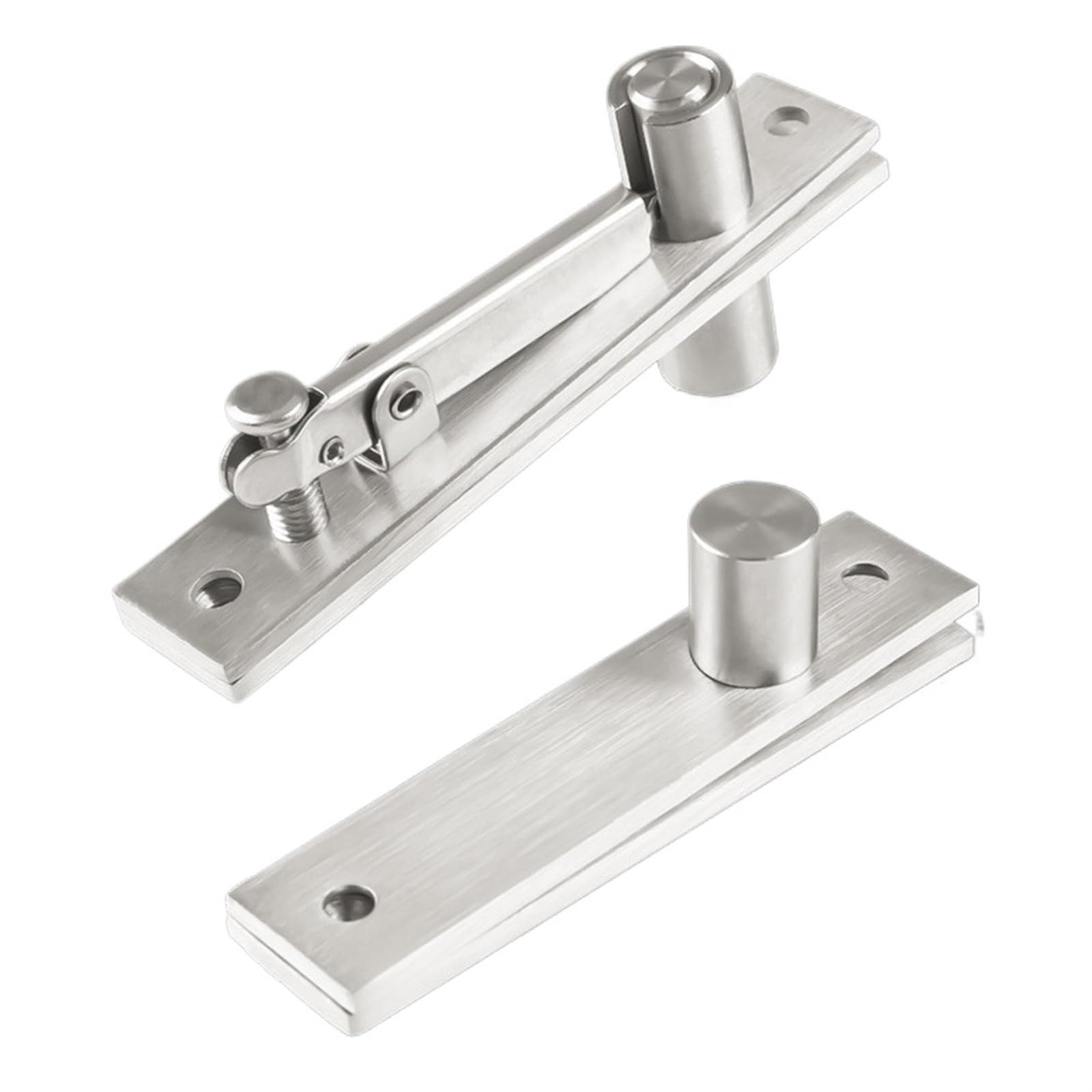 AUNANGLJSCS Heavy Duty Stainless Steel 360 Degree Rotation Wooden Invisible Door Hinges Hidden Pivot Hinge System Furniture Hardware(304 Stainless Steel)