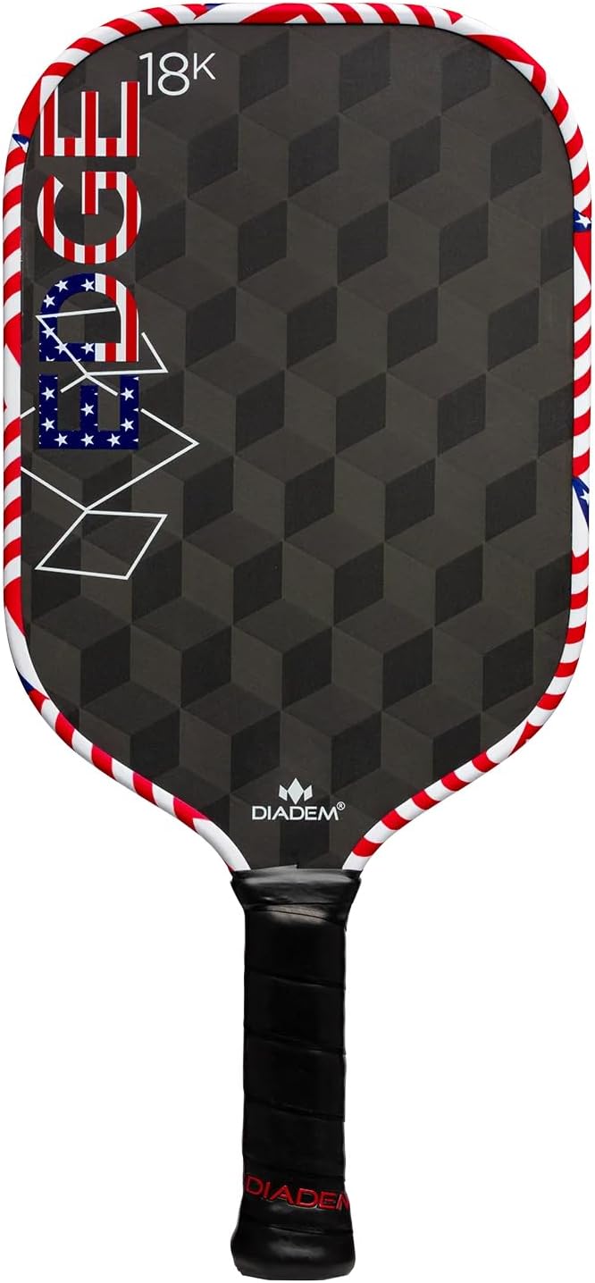 Diadem Edge 18K Pickleball Paddle Series | USAPA Approved, 18K Carbon Fiber Face for Unmatched Spin & Control, Durable Edge Shield Pro | Multiple Colors & Styles