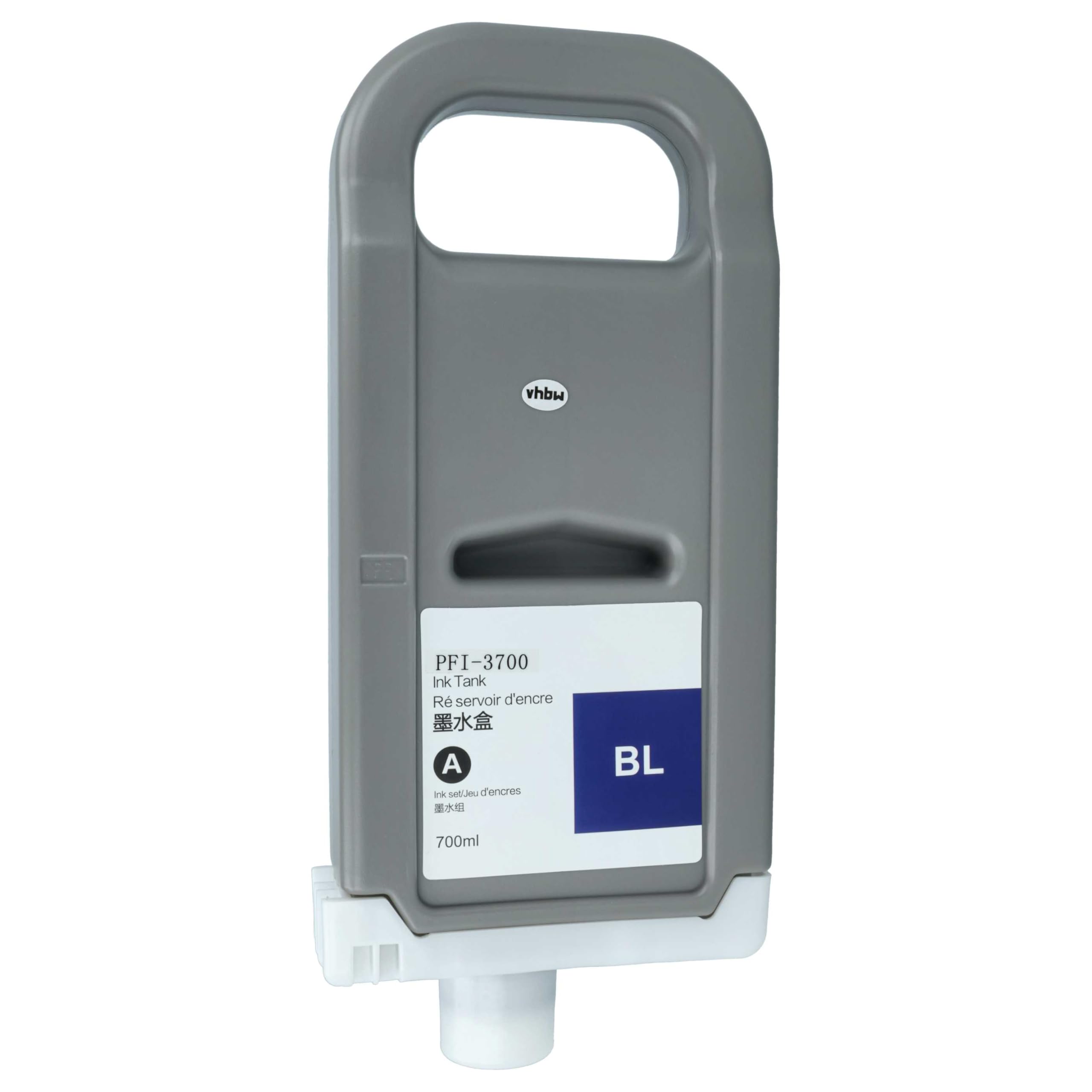 vhbw Wkład atramentowy cyjan kompatybilny z drukarką Canon Imageprograf iPF PRO-2600, GP2600S, GP-6600S, GP-4600S (kompatybilny, 700 ml)