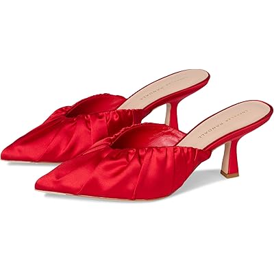 Loeffler Randall Inez Smocked Mid-heel Mule red