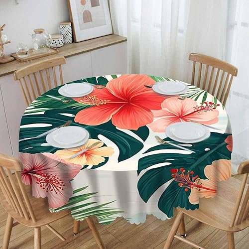 Miniatura 9 de IBILIU Mantel redondo náutico de 60 pulgadas, diseño de criaturas oceánicas, caballito de mar, tortuga, peces, barco, volante, poliéster, color azul