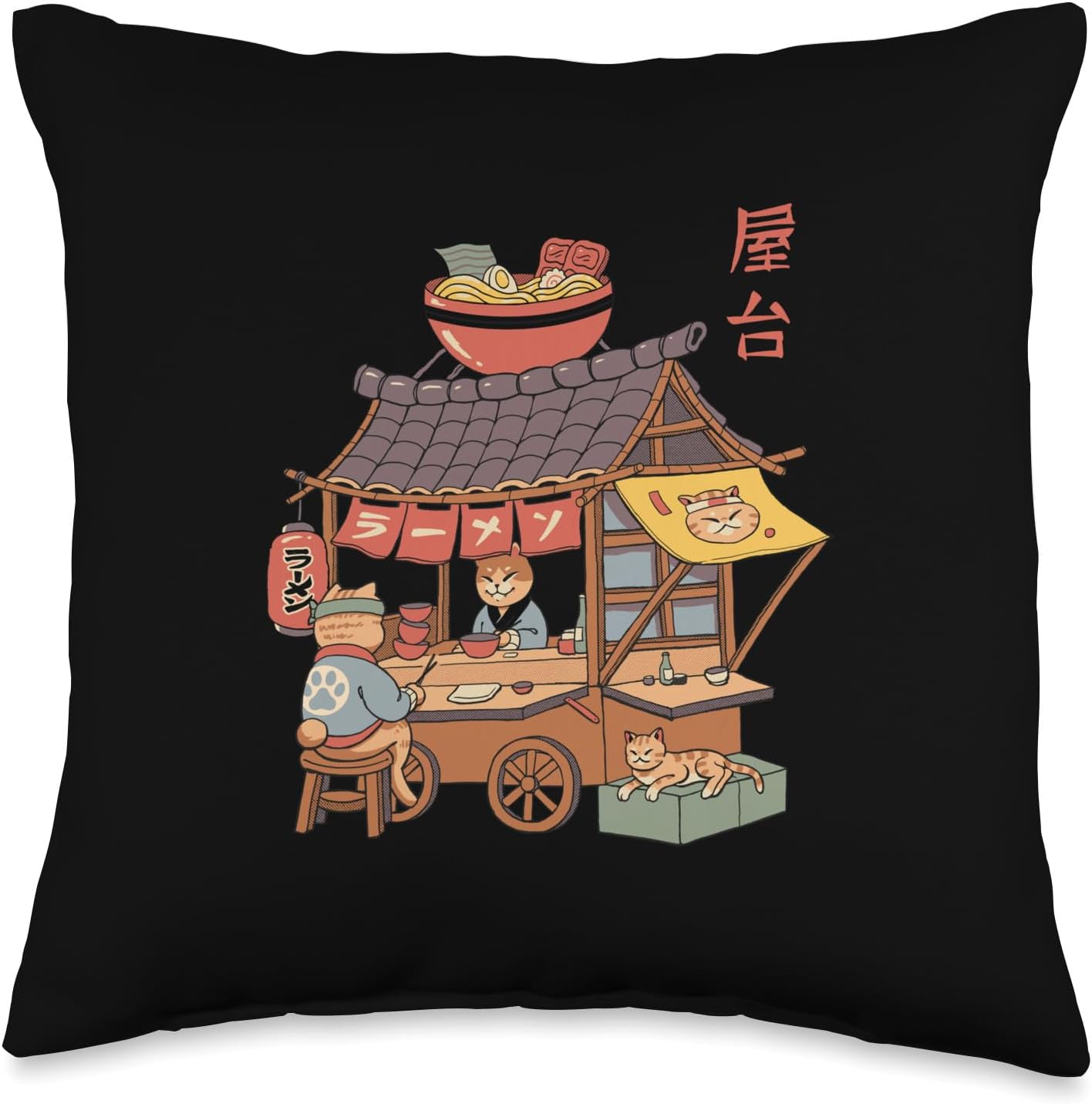 Yatai Ramen Throw Pillow