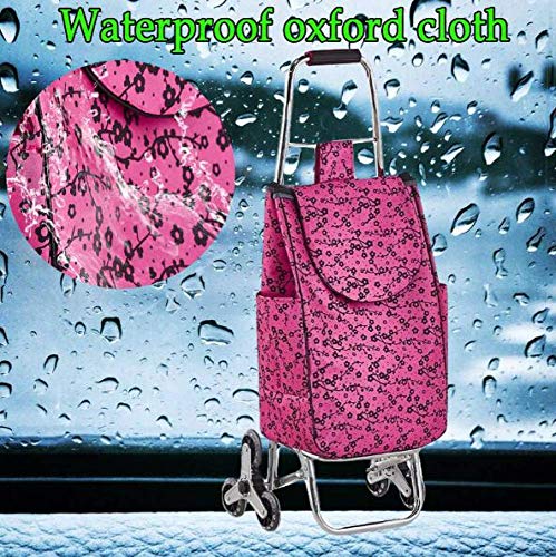 Faltbarer Einkaufswagen mit großer Kapazität, Einkaufstrolley auf Rädern, faltbar, mit abnehmbarer wasserdichter Tasche… – Bild 5