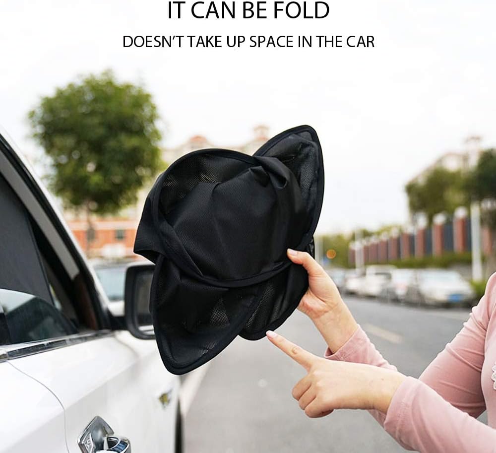 Car Falcon Wing Roof Window Sunshade Compatible with Model X Sunroof Shade [ 2 Pieces - Black ]