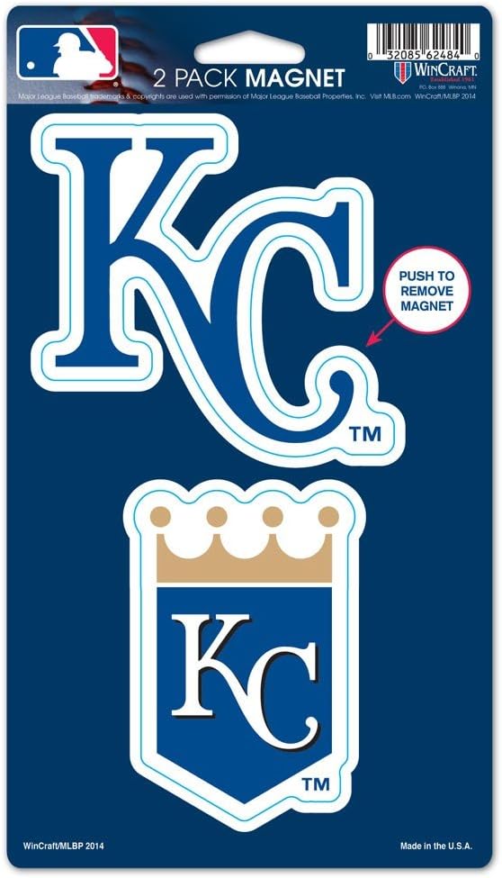 Wincraft MLB Kansas City Royals WCR62484014 Magnets (2 Pack), 5" x 9"