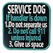 Service Dog If Handler is Down Vests/Harnesses Emblem Embroidered Fastener Hook & Loop Patch
