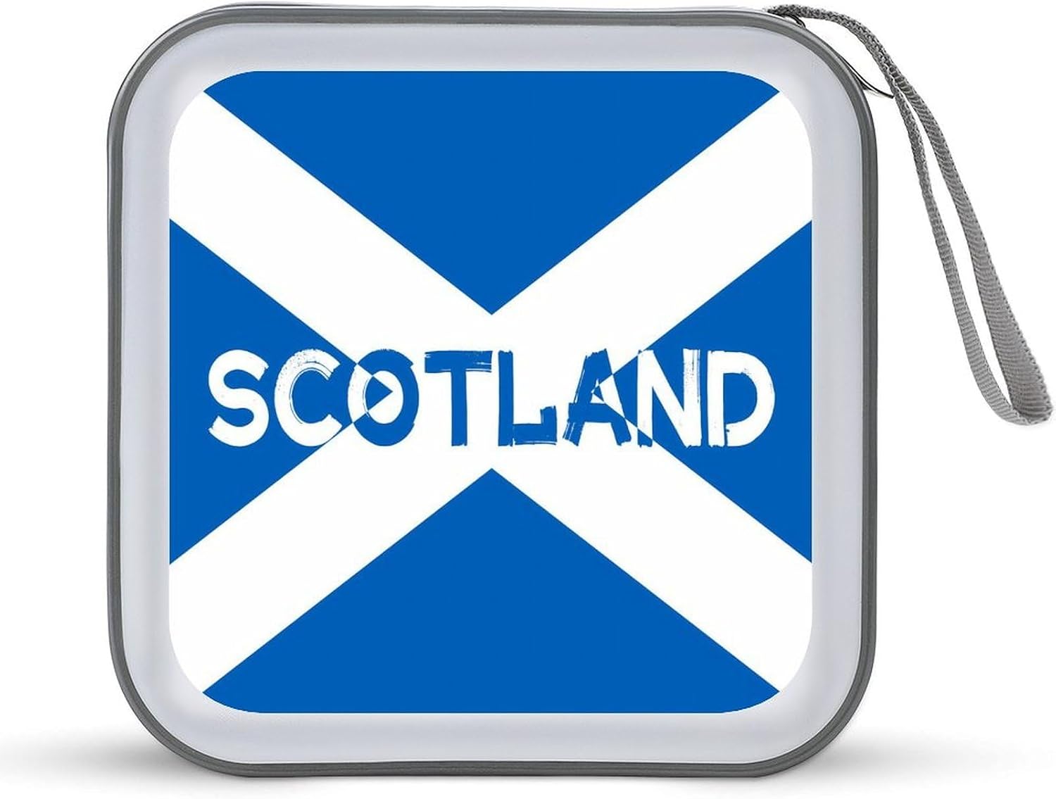 Scotland United Kingdom Scottish Flag Protective CD Case Storage Rack 40 Capacity DVD Holder Organizer Car Travel