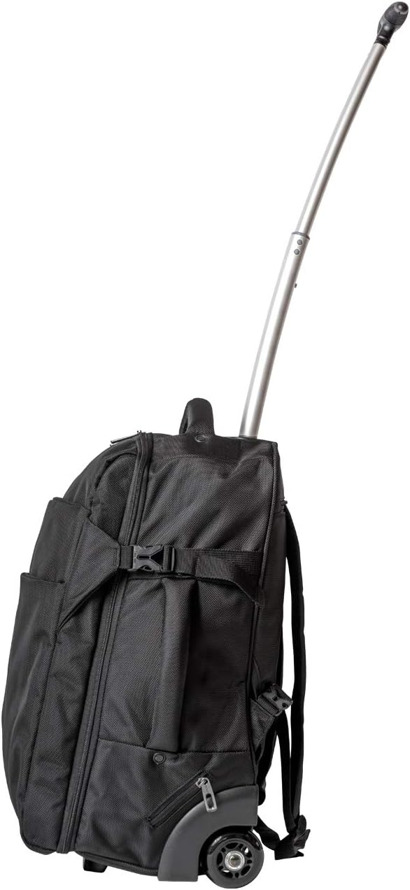 [LeeDee] 2WAYキャリーバッグ キャスター付き 軽量 2.3KG 機内持ち込みサイズ キャスター付きリュック バッグ 2～3泊(ブラック)