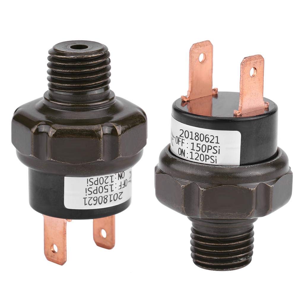 Przełącznik ciśnienia 12V Universal Car Automatyczny przełącznik sprężarki powietrza Przełącznik kontroli ciśnienia powietrza 90-120psi, 120-150psi, 125-200psi (opcjonalnie) (120－150 PSI)
