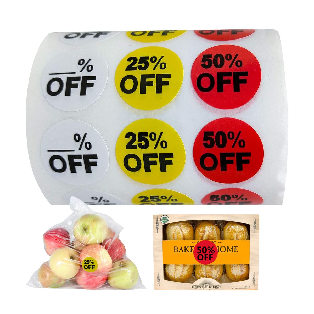 Price Stickers 50 Off Percent Off Labels 1.5 Inch Sale Tags