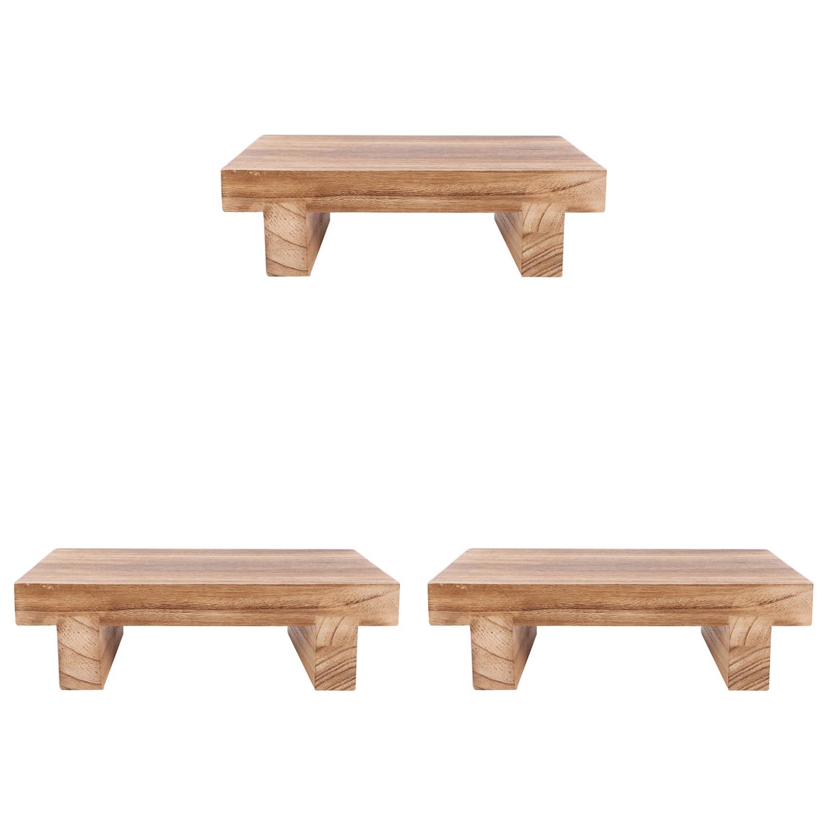 Hndhbfgrt 3X Wooden Step Stool for Adults, Bed Stool for High Beds, Kitchen, Bathroom, Closet, Great Wood Step Stool for Adults