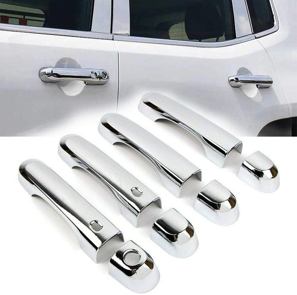 Signature Triple Chrome Plated Side Door Handle Cover Overlay Compatible with 2015-2021 Renegade