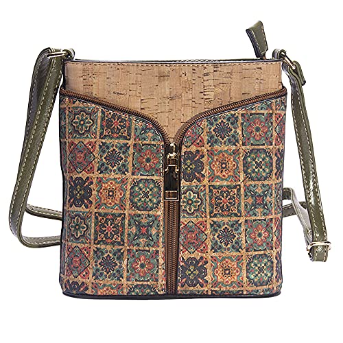 byoeko Umhängetasche aus Kork für Damen S10163, Beige - Beige, Mosaik - Größe: Einheitsgröße Cover