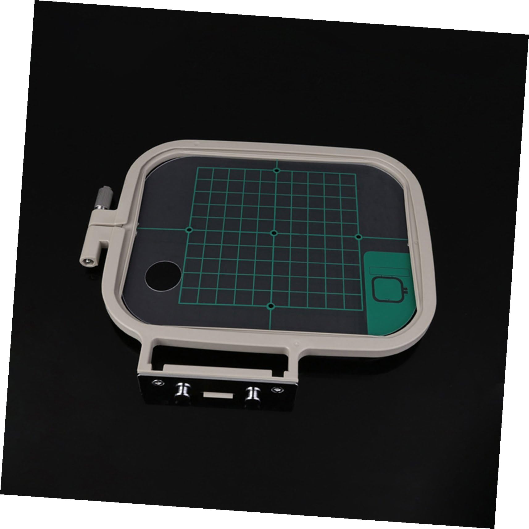 NUOBESTY Juego de Bastidor de Bordado de 3 Piezas para Máquina | Plástico, Alineación Precisa y Cuadrícula Azul, Compatible Se270d, Se350, Se400 y He120 He240